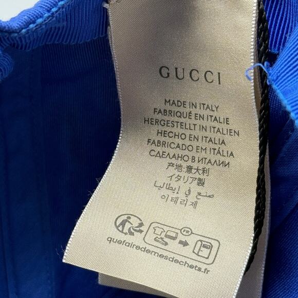 RETAIL $250 Gucci Logo Monogram #25 Blue Baseball Cap*New w/ Tags*SIZE M - Picture 6 of 7